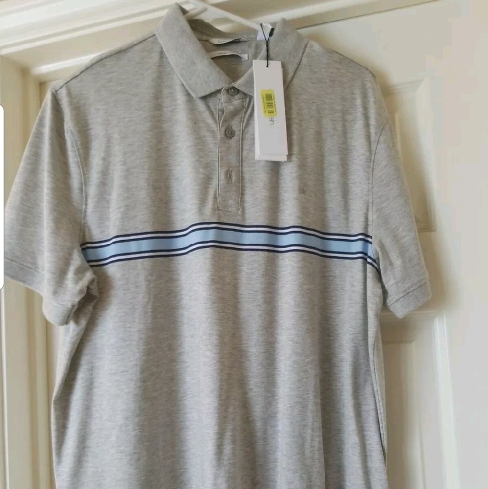 NWT Mens Calvin Klein Logo Liquid Touch SS Shirt